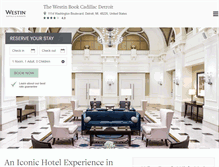 Tablet Screenshot of bookcadillacwestin.com